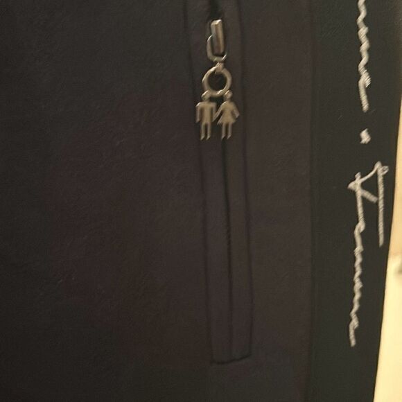 Homme + Femme Unisex M Signature Track Pants Black 100% Cotton Sweatpants New - Picture 2 of 14